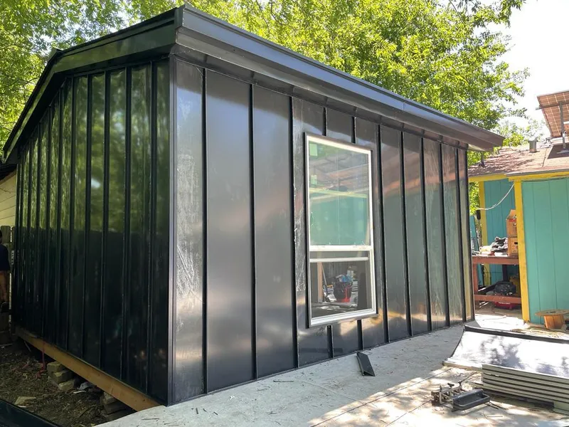 Black standing seam metal wall panels for Metal Roof Installation in Lake Stickney